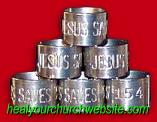 EBAY - 15 UNIQUE 'JESUS SAVES' GOOSE LEG BANDS