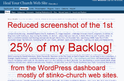 25% of the HYCW backlog as viewed in the wordpress dashboard 25% of the HYCW backlog as viewed in the wordpress dashboard