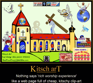 bad church web design poster #0002 - kitch art