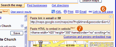 steps 6 and 7 of embedding a google map