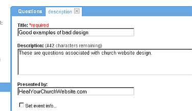 healyourchurchwebsite google moderator step 4 (or 5b)