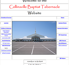 Archive shot of the Collinsville Baptist Tabernacle website
