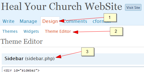 steps to editing sidebar.php the easy way