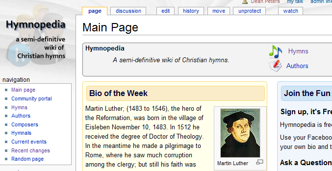 Hymnopedia - a semi-definitive Wiki of Christian blogs Hymnopedia - a semi-definitive Wiki of Christian blogs