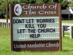Don't let worries kill you - Let the church help.